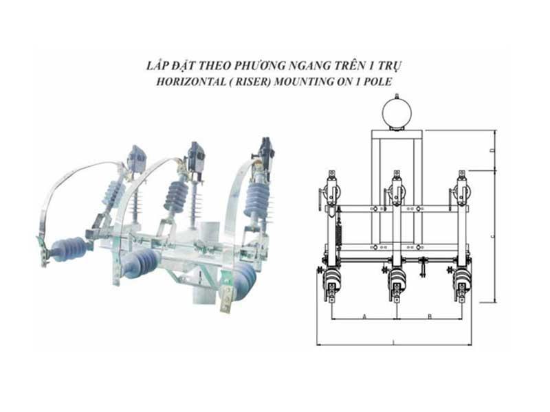 Dao cắt có tải trong dầu 3P 630A 24kV-35kV