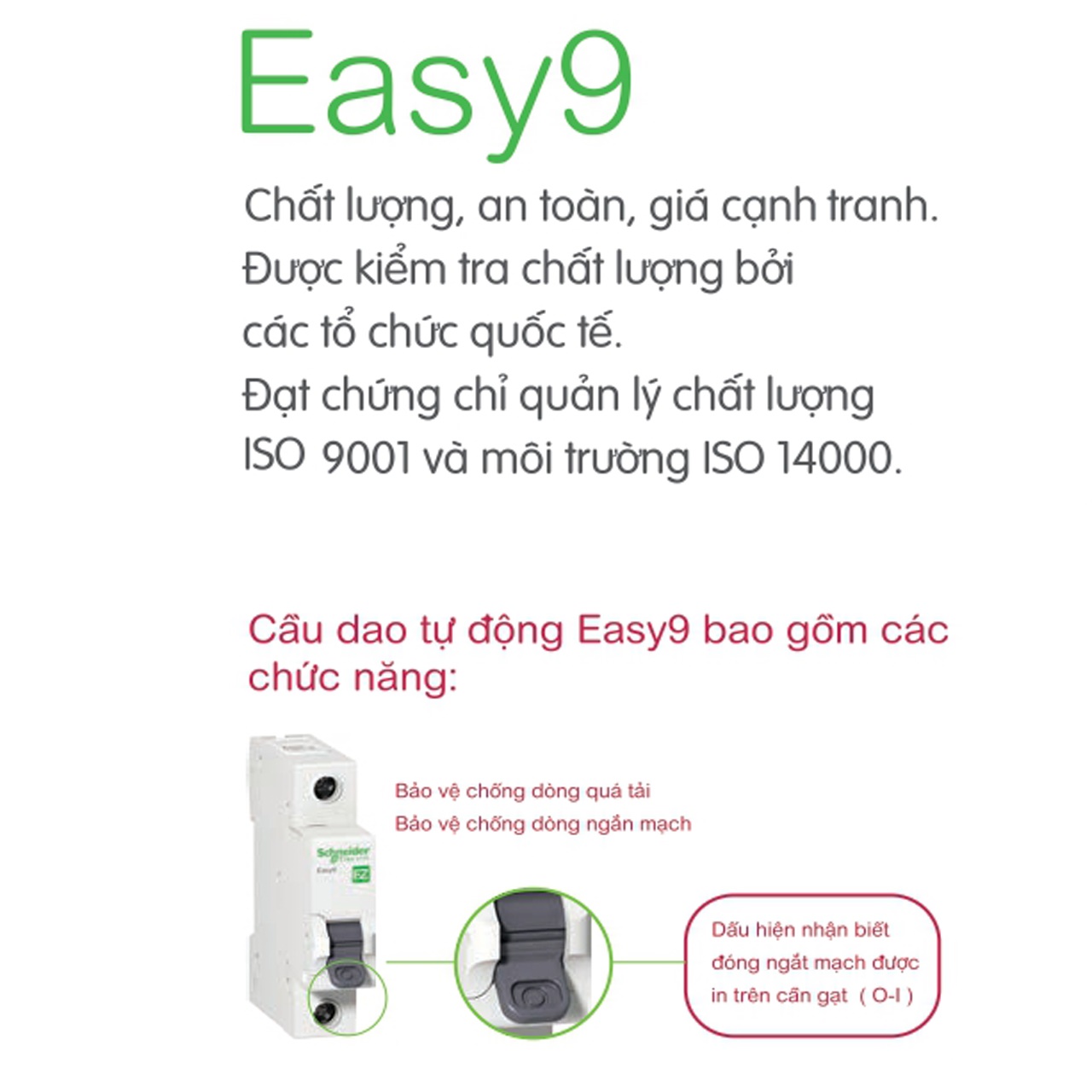 Cầu dao tự động Easy9 - MCB by Schneider Electric